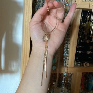 Green amethyst mystic peridot opal hoops